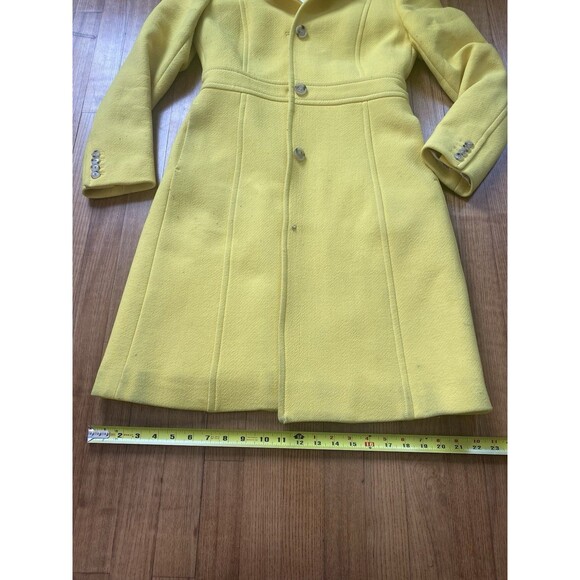 J. Crew Double Cloth Manifattura di Carmignano Italian Wool Coat 4 Yellow READ - Picture 6 of 13